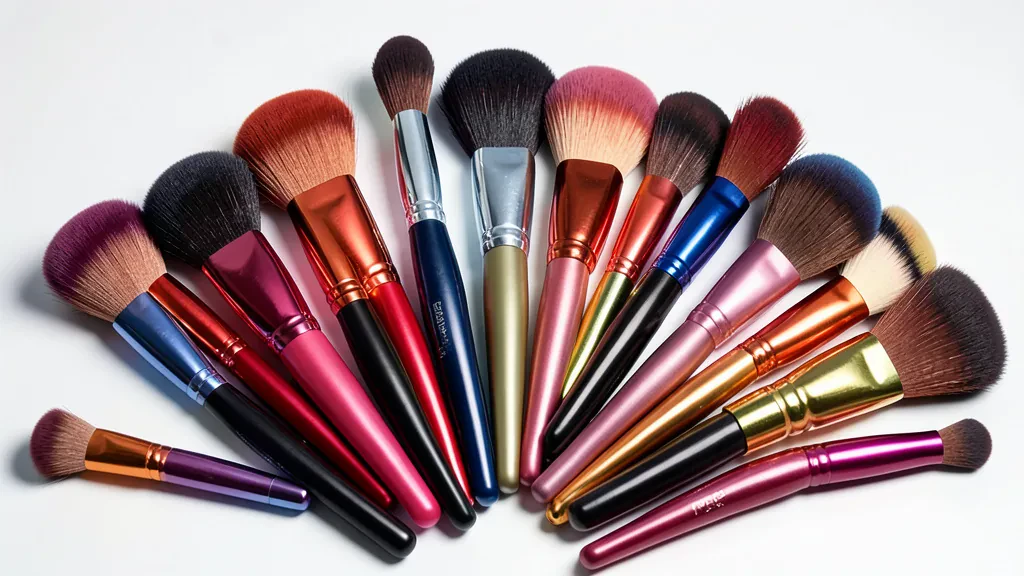 Close up of professional makeup application